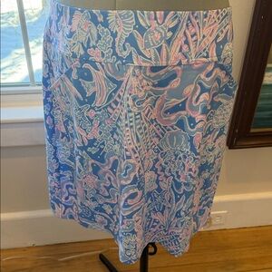 Lilly Pulitzer GOLF Blue and Pink Mini Skirt /short /shorts